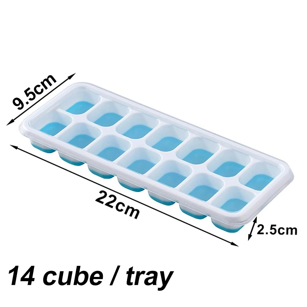 14 Grid Square Silicone Ice Cube Mold – Easy Release Design for Perfect Ice Cubes