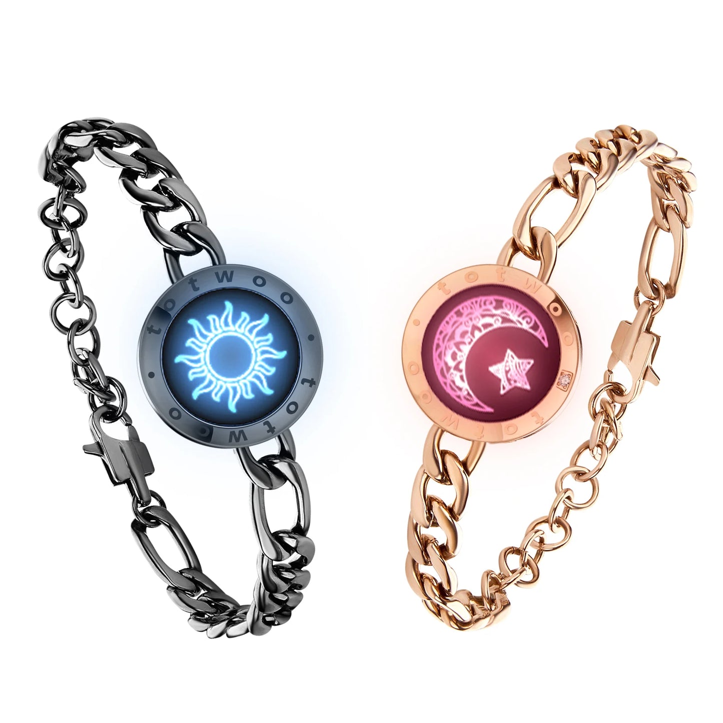TOTWOO Long Distance Touch Bracelets for Couples Bluetooth Gifts