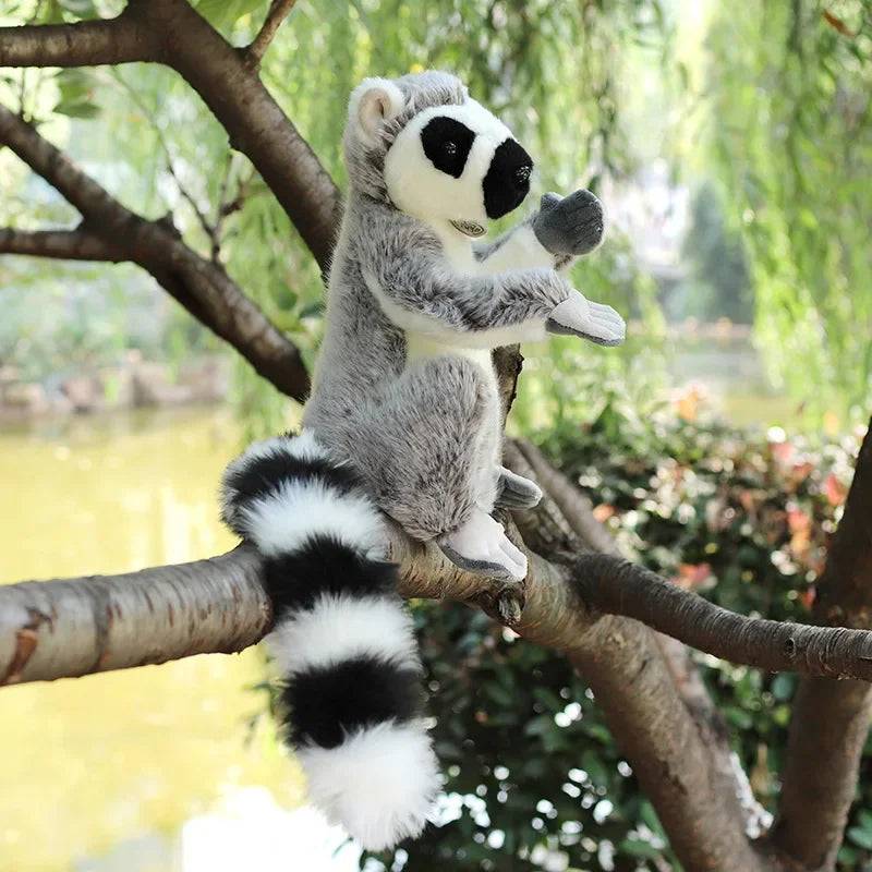28cm Wild Lemur Plush Stuffed Animal Toy with Short and Long Arms for Kids and Adults