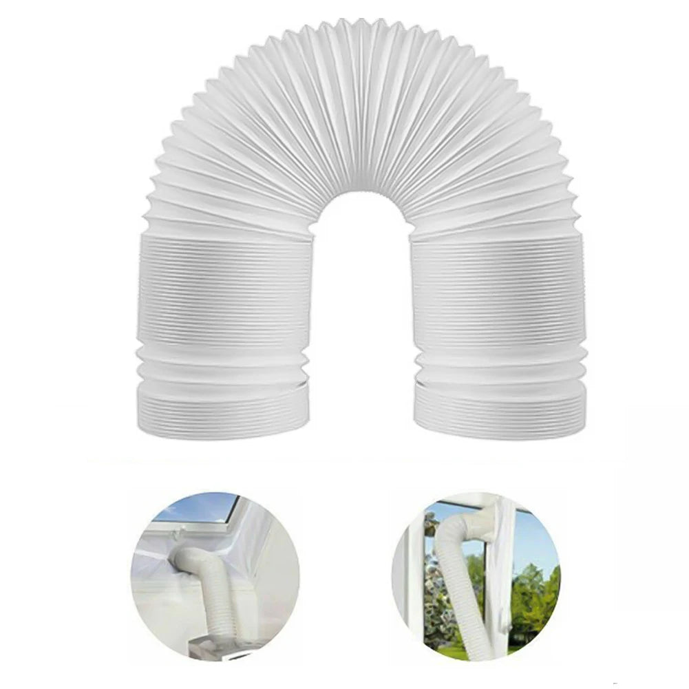 Conducto de ventilación de 150/200 cm, salida flexible, accesorios móviles para aire acondicionado, tubo de escape de calor telescópico, tubo de escape engrosado