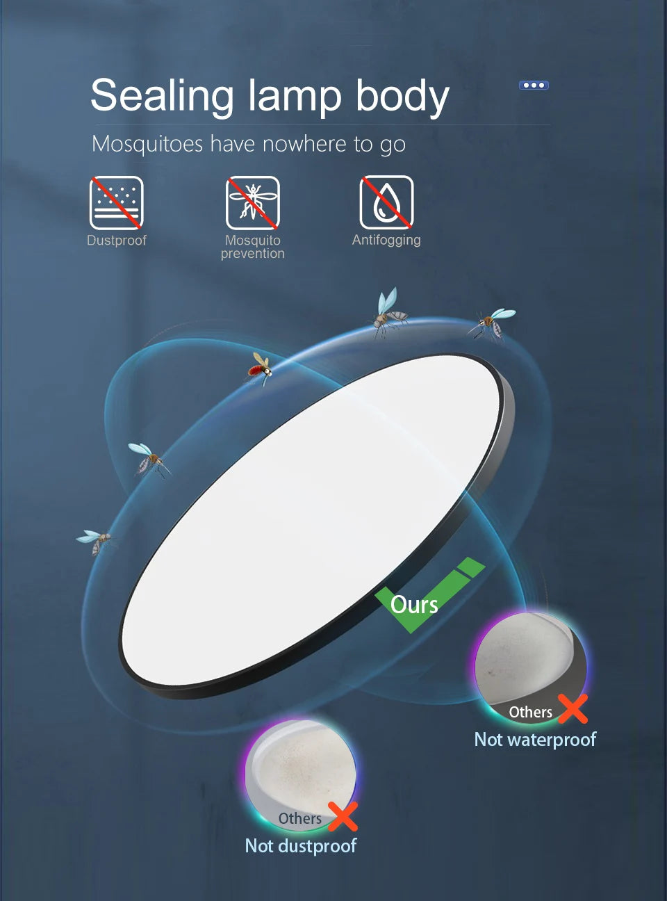 MARPOU Smart Ceiling Lamp LED Dimmable Light with Remote