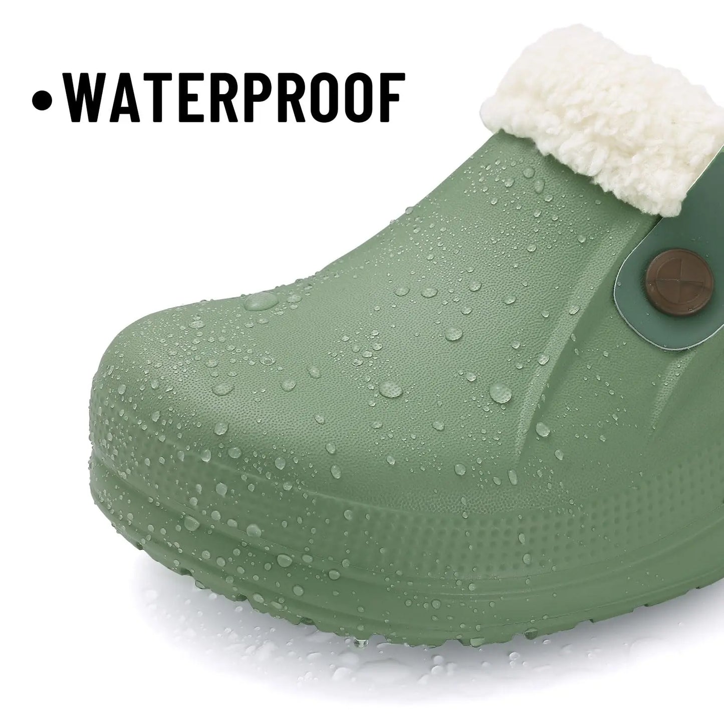 Crestar Women and Men Fur Lined Clogs Memory Foam Slippers