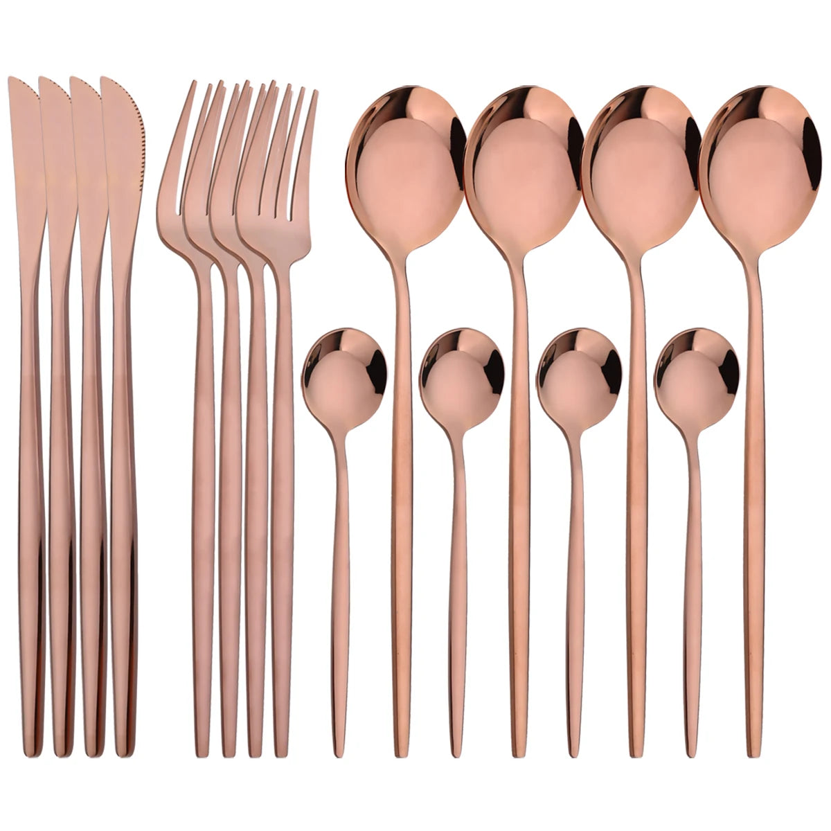 16 Piece Black and Gold Stainless Steel Cutlery Set Elegant Dinnerware Flatware for Home and Special Occasions