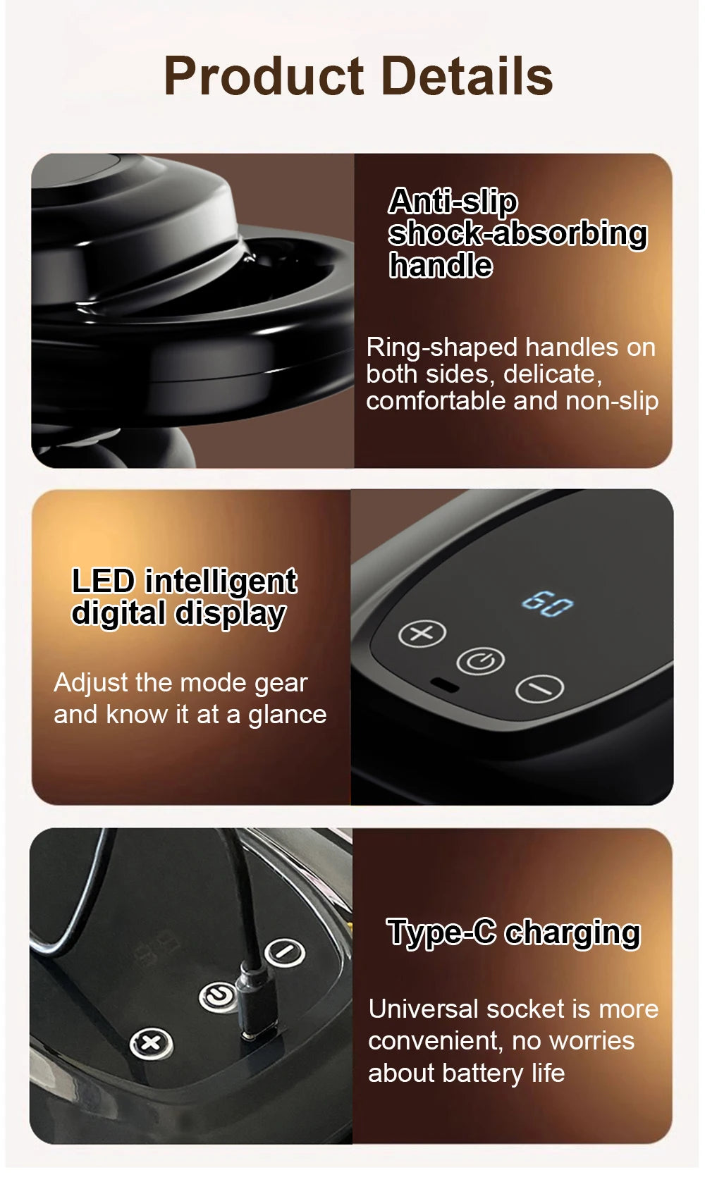 Fascia Massage Gun Professional High Frequency Muscle Massager