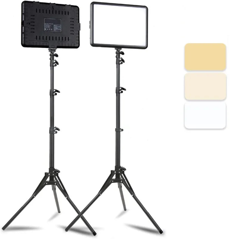 8/12 Inch LED Photography Video Light Panel Kit With Tripod