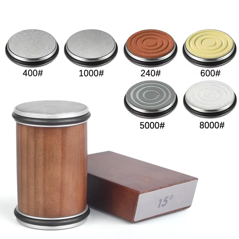 Rolling Knife Sharpener Kit with Magnetic Holder and Diamond Stones