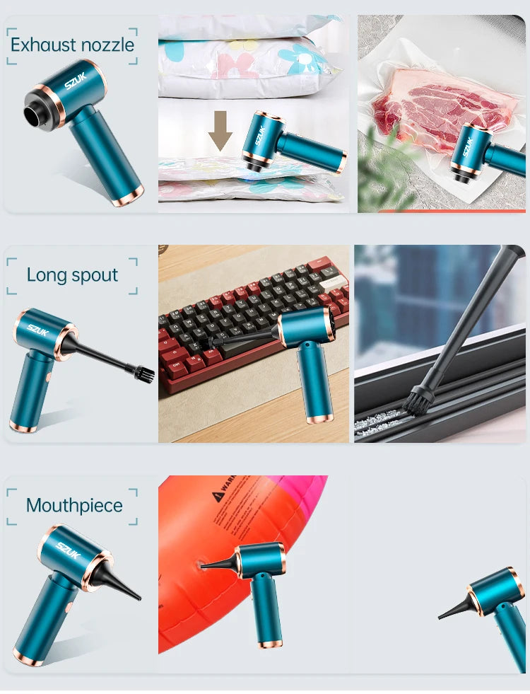 SZUK Mini Car Vacuum Cleaner Wireless Portable 2 In 1