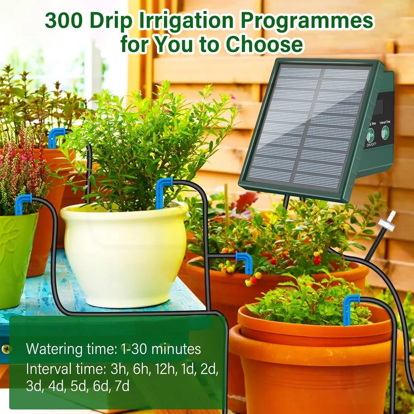 Solar Powered Automatic Drip Irrigation System for Garden Balcony Efficient DIY Watering Solution
