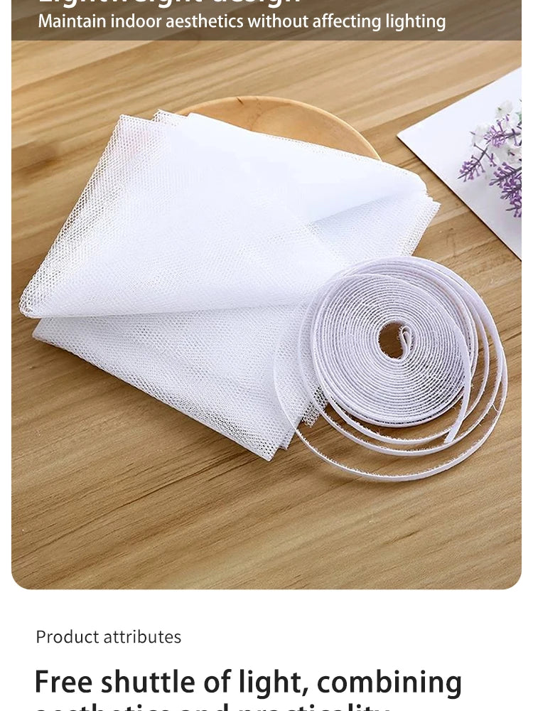 Mosquitera autoadhesiva antimosquitos para el hogar EW, mosquitera invisible para ventanas, mosquitera cifrada para bricolaje, velcro gratis