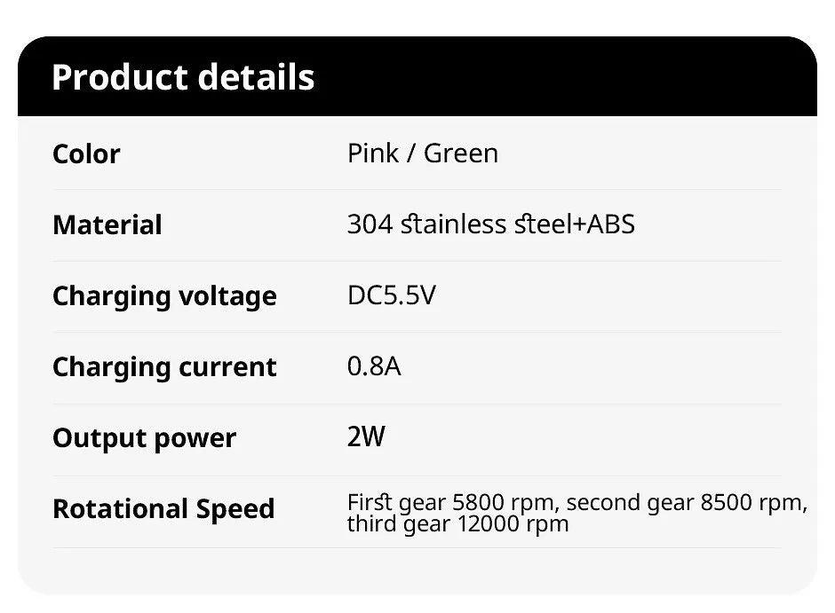 1 PCS USB Rechargeable Handheld Egg Beater 3 Speeds Milk Frother