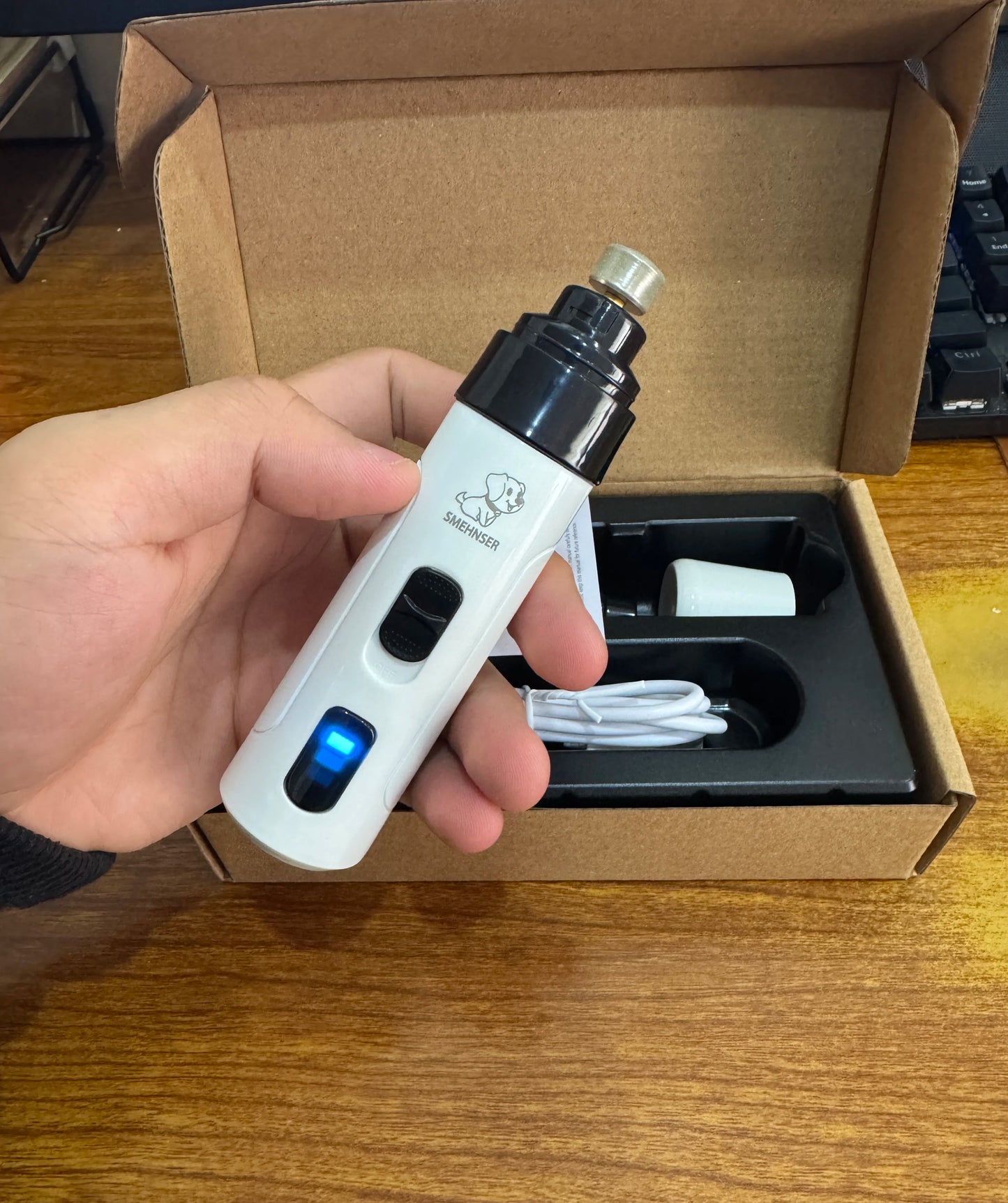 Rechargeable Electric Dog Nail Grinder USB Charging Pet Nail Clipper for Safe Grooming of Dogs and Cats