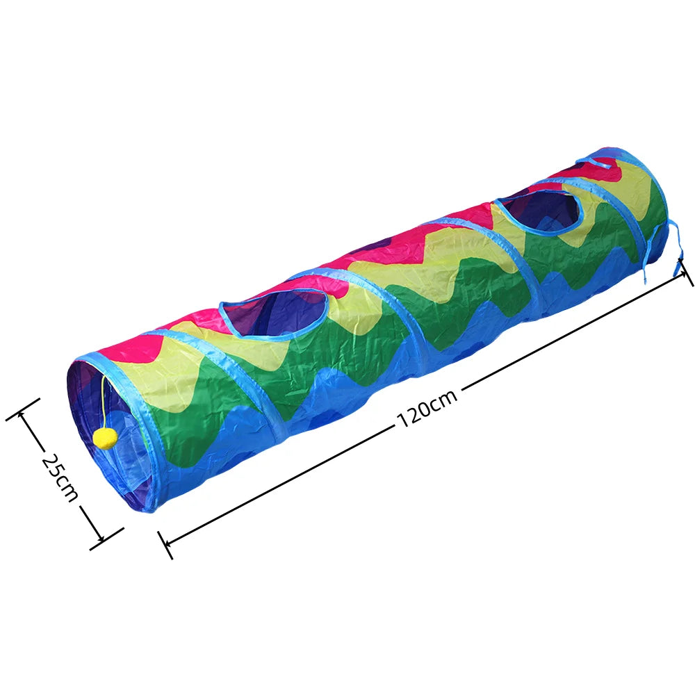 Cat Tunnel Tube Foldable Cat Toys Kitty Training Interactive Fun Toy Tunnel Bored for Puppy Kitten Pet Supplies Cat Accessories