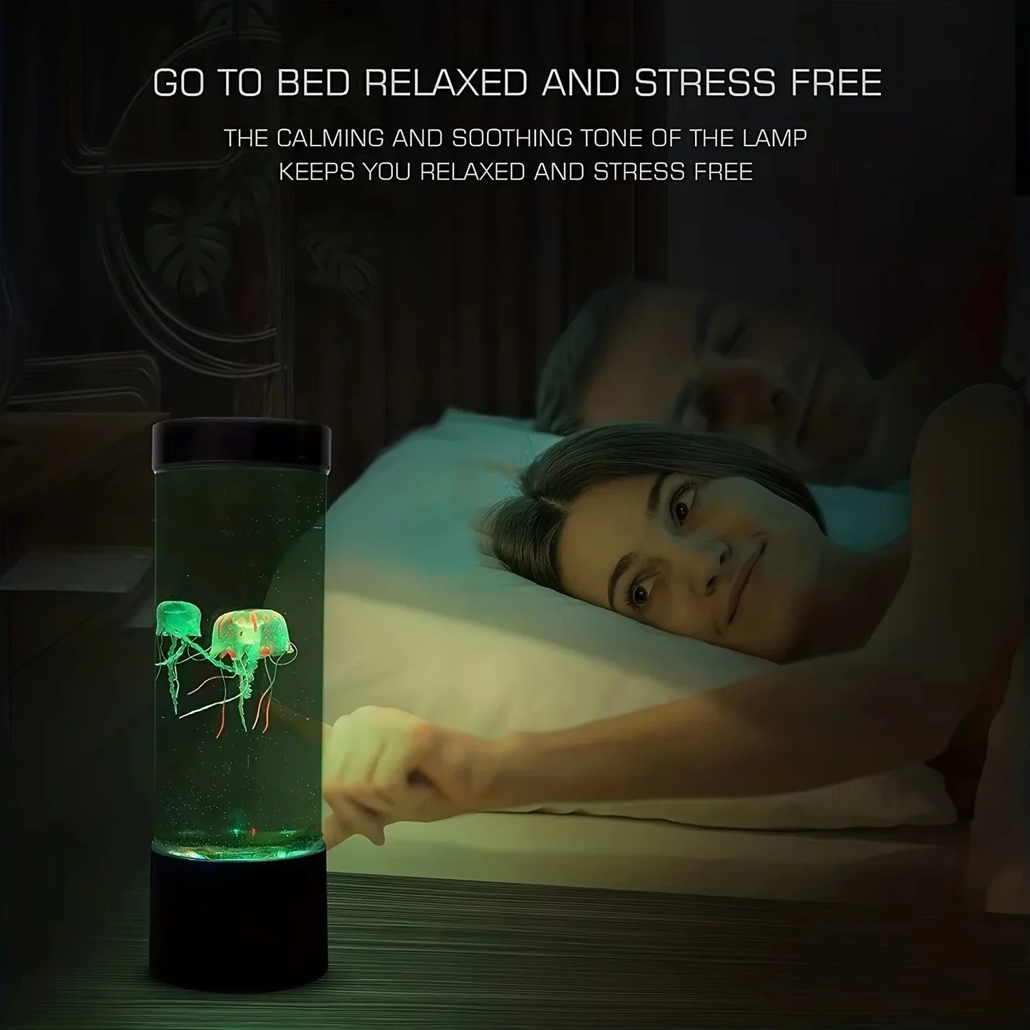 Jellyfish Lamp LED Color Changing Mood Light 7 Colors Aquarium Night Light for Bedroom and Desktop Decor Great Gift for Kids