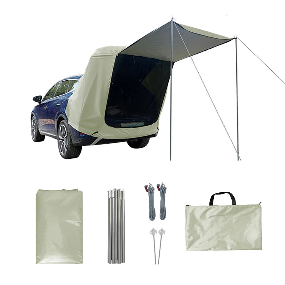 Outdoor Car Rear Tent Camping Canopy Sunshine-Proof Rain-Proof