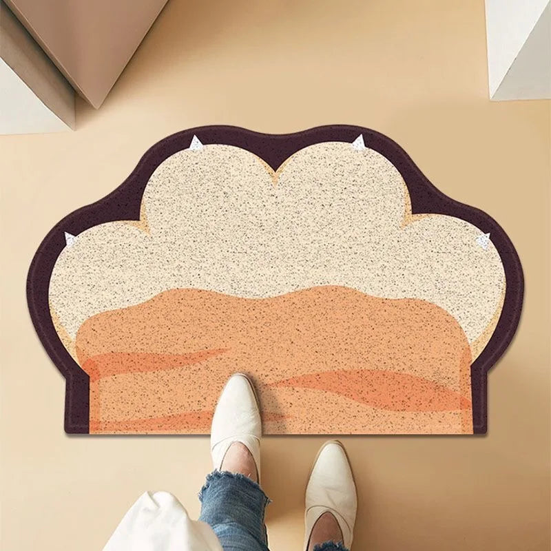 Cute Cat Litter Mat Litter Box Mat Litter Trapping Mat Soft on Kitty Paws Anti Slip Pet Accessories Door Floor mats Bathroom Mat