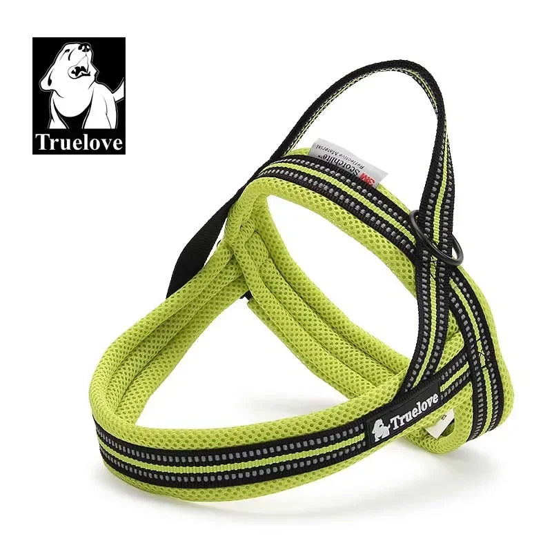 Truelove Soft Mesh Padded Nylon Dog Harness Vest 3M Reflective Security Dog Collar Easy Put on Pet Harness Pull-resistan TLH5811