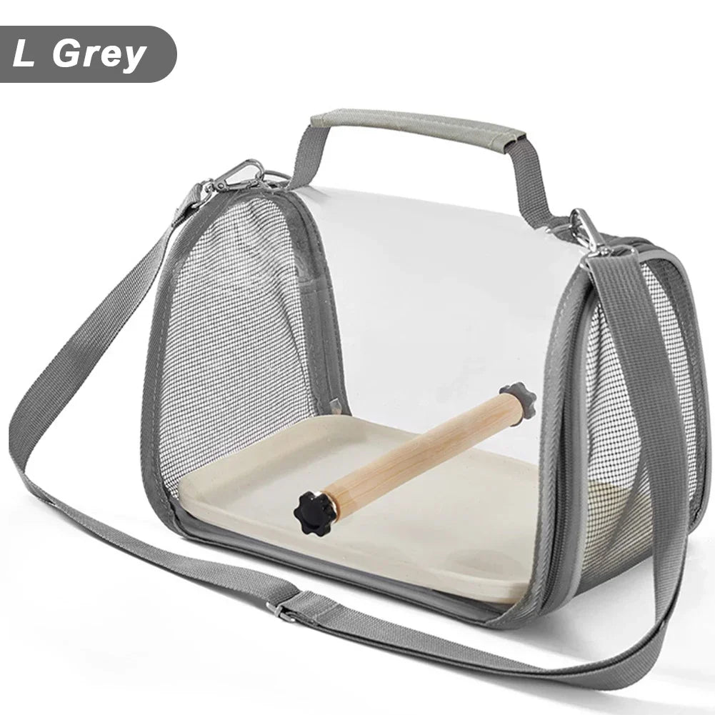 Multi-functional Portable Bird Travel Carrier with Stand Small Pet Transport Cage for Parrot Hamster Lizard Hamster Lizard Bag
