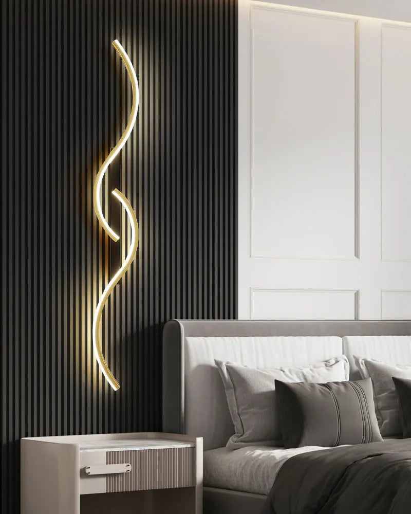 Indoor LED Wall Lights Modern Wall Sconces for Bedroom and Corridor Black Gold White Finish Stylish Indoor Lighting