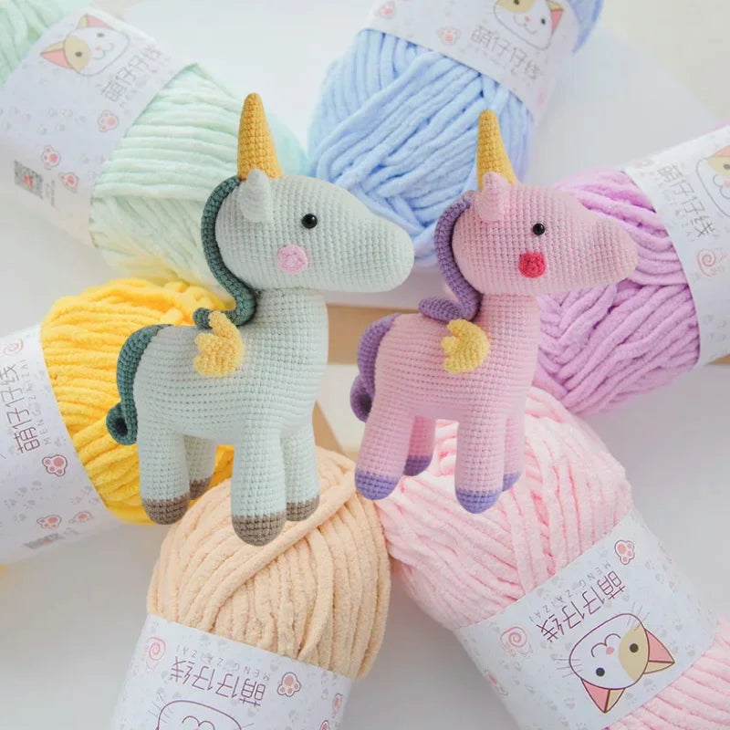 50g Polyester Cute Yarn Ball for Warm Velvet Crochet Scarf