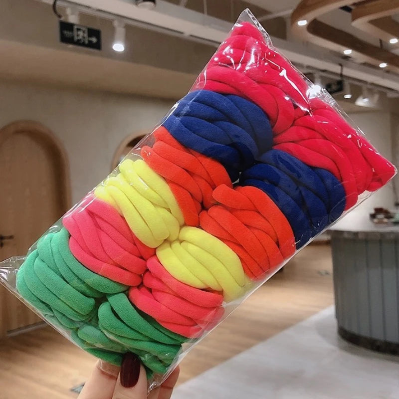 50/200pcs Thicken Girls Hair Bands Elastic Scrunchies Rubber Bands