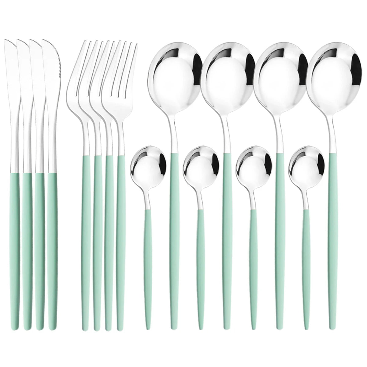 16 Piece Black and Gold Stainless Steel Cutlery Set Elegant Dinnerware Flatware for Home and Special Occasions