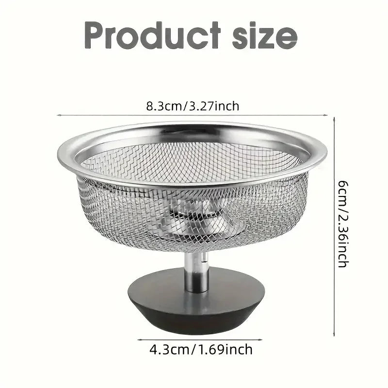 2Set Kitchen Sink Strainer With Handle & Stopper Drain Basket