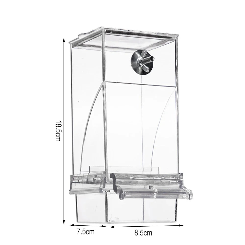 Parrot Bird FeederSpill-proof Automatic Dispenser Splash-proof Outside FeederBird Feeder Tiger Peony Phoenix Bird Supplies