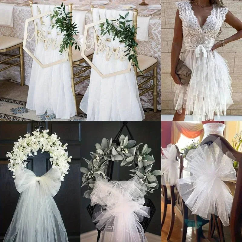 Tulle Fabric Roll 30cm x 91.4m High Quality Polyester for Christmas Gift Wrapping DIY Tutus Wedding Decorations and Craft Supplies