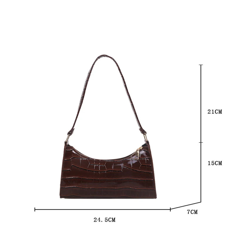 Retro Alligator Pattern Small Handbags for Women PU Leather