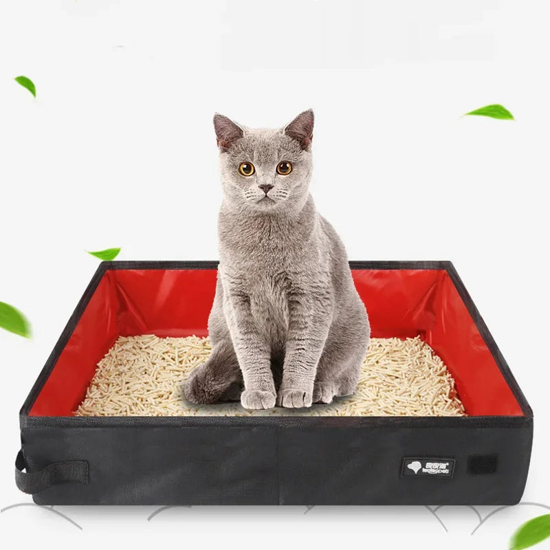 Portable Folding Travel Pet Litter Box Waterproof Dog Cat Potty