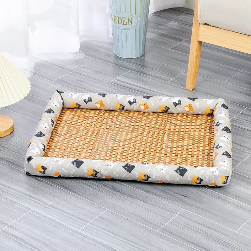 Summer Mat Kennel Cat Nest Summer Dog Kennel Pet Supplies Teddy Small Dog Bed Mat Universal All Seasons