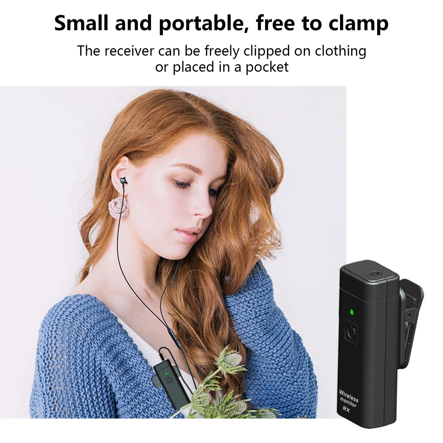 Wireless In Ear Earphone Monitoring System IEM UHF FM Simultaneous