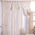 Hand-Woven Macrame Cotton Door Curtain Tapestry Boho Art