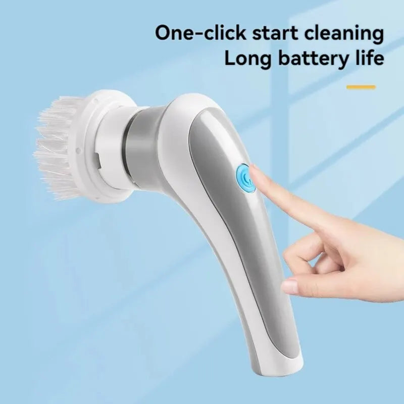 3-in-1 Electric Cleaning Brush USB Rechargeable Rotary Scrubber