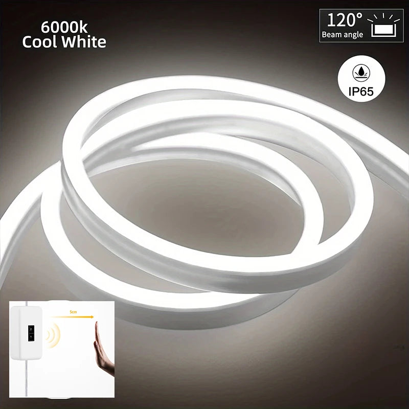 LED Neon Lights Strip Dimmable Waterproof USB Powered Motion Sensor Hand Scan Switch for Home Party DIY Neon Sign