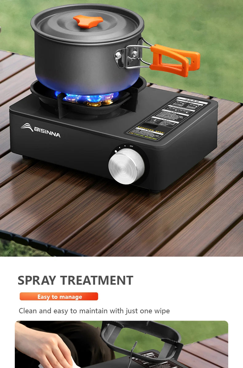 BISINNA Camping Gas Stove 5800W Portable Burner for Outdoor Trekking