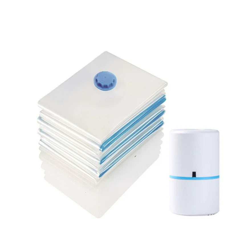 Mini Vacuum Sealer with Electric Pump for Space Saving Clothes and Food Storage Bags