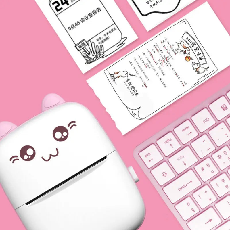 Mini Photo Pocket Printer Portable Ink-free Thermal 57mm Wireless BT 200dpi for Android iOS