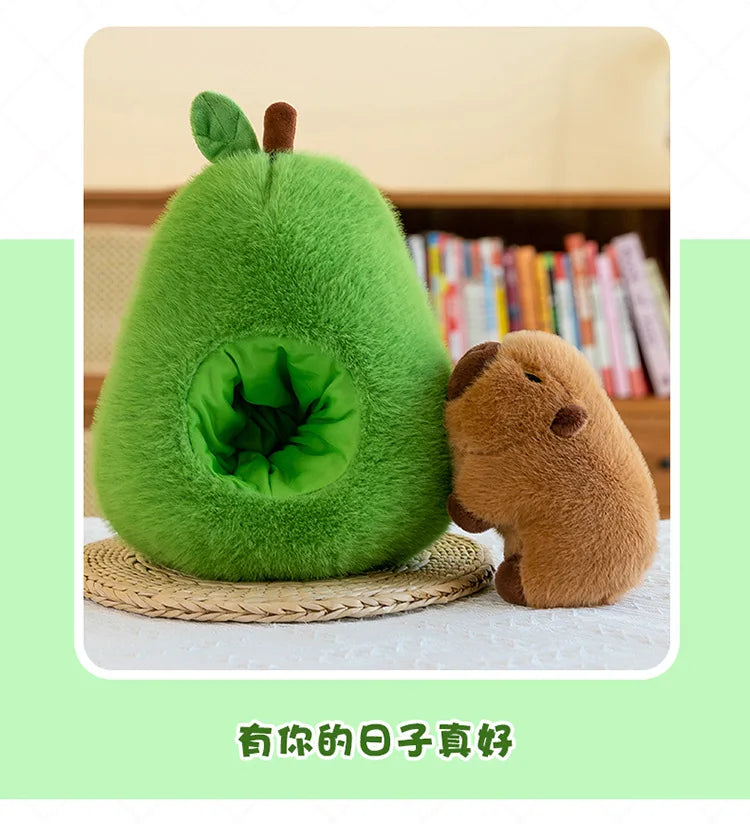 35cm Plush Capybara Doll Avocado Mouse Soft Toy Gift