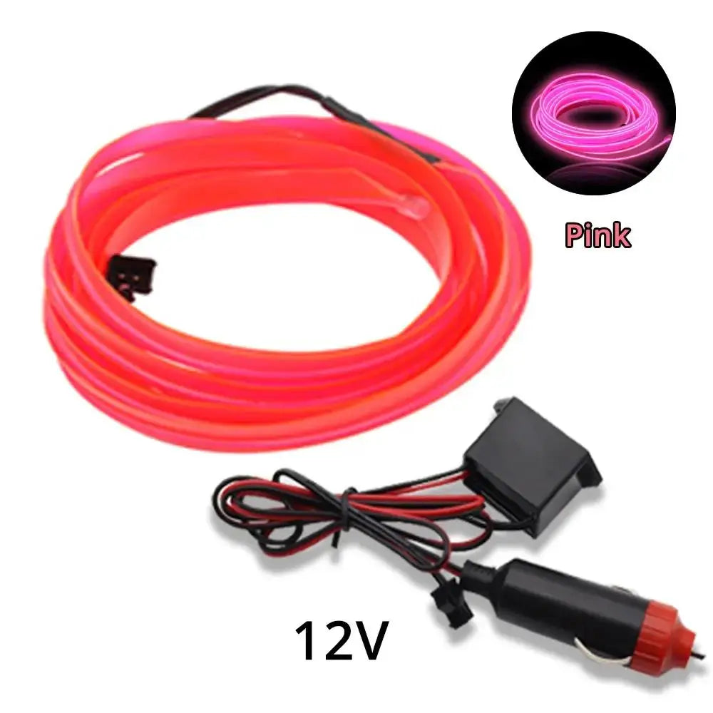 1M/2M/3M/5M Car Interior LED Strip Flexible Neon Lights USB