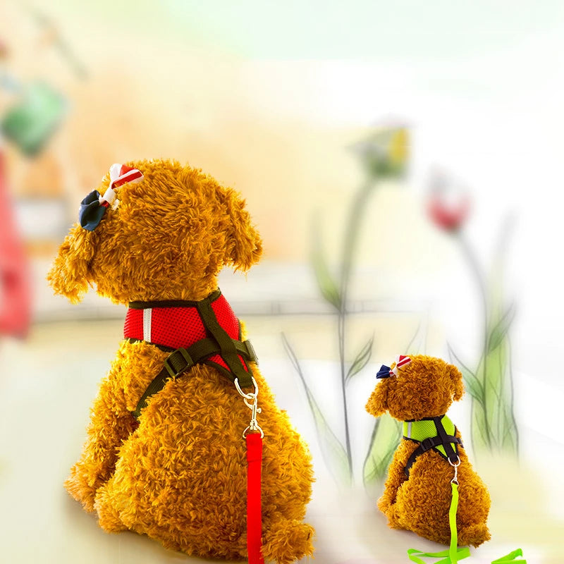 New Cat Harness Vest Walking Leash For Puppy dog Collar Polyester Adjustable Mesh Dog Harness For Small Medium Pet Accessories