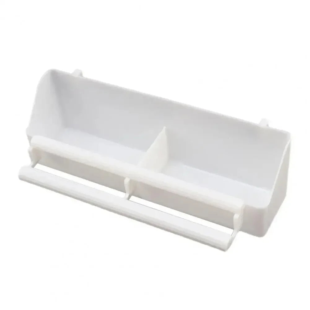 Double Grid Bird Perch Feeder Plastic Dual Bowl Parakeet Detachable Feeder Cage Mount Anti Squirrel Easy Install Food Water Feed