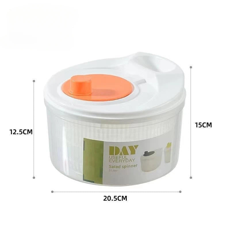 Multifunctional Manual Vegetable Dehydrator and Salad Spinner with Fruit and Lettuce Drain Basket for Efficient Home Kitchen Use