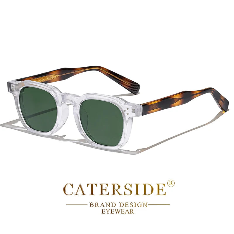 CATERSIDE Retro Punk Small Frame Sunglasses for Men and Women