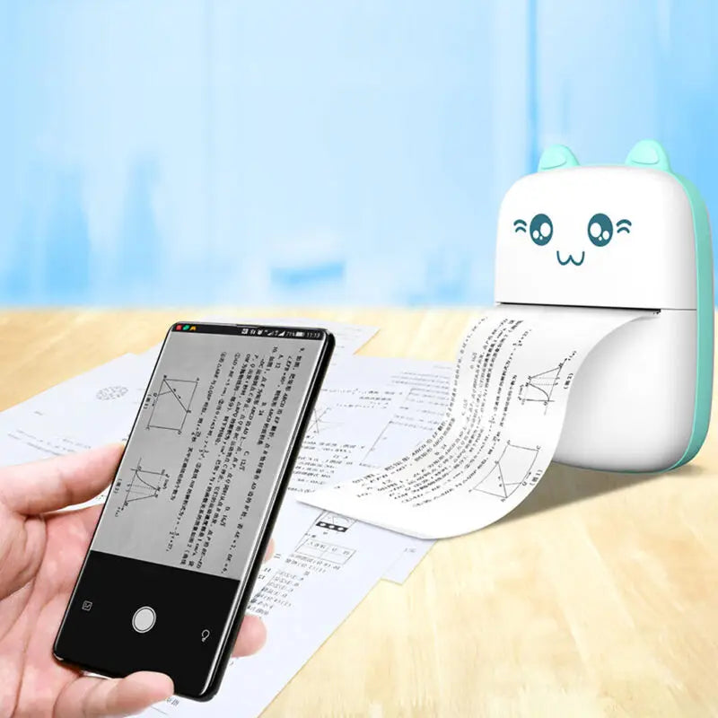 Mini Photo Pocket Printer Portable Ink-free Thermal 57mm Wireless BT 200dpi for Android iOS