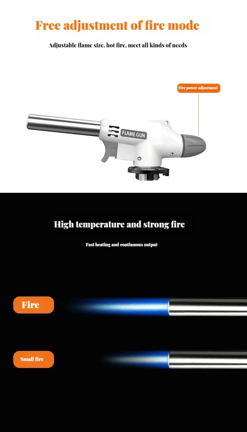 Portable Flame Gun Multifunctional Torch Burner For BBQ Cooking Desserts Camping