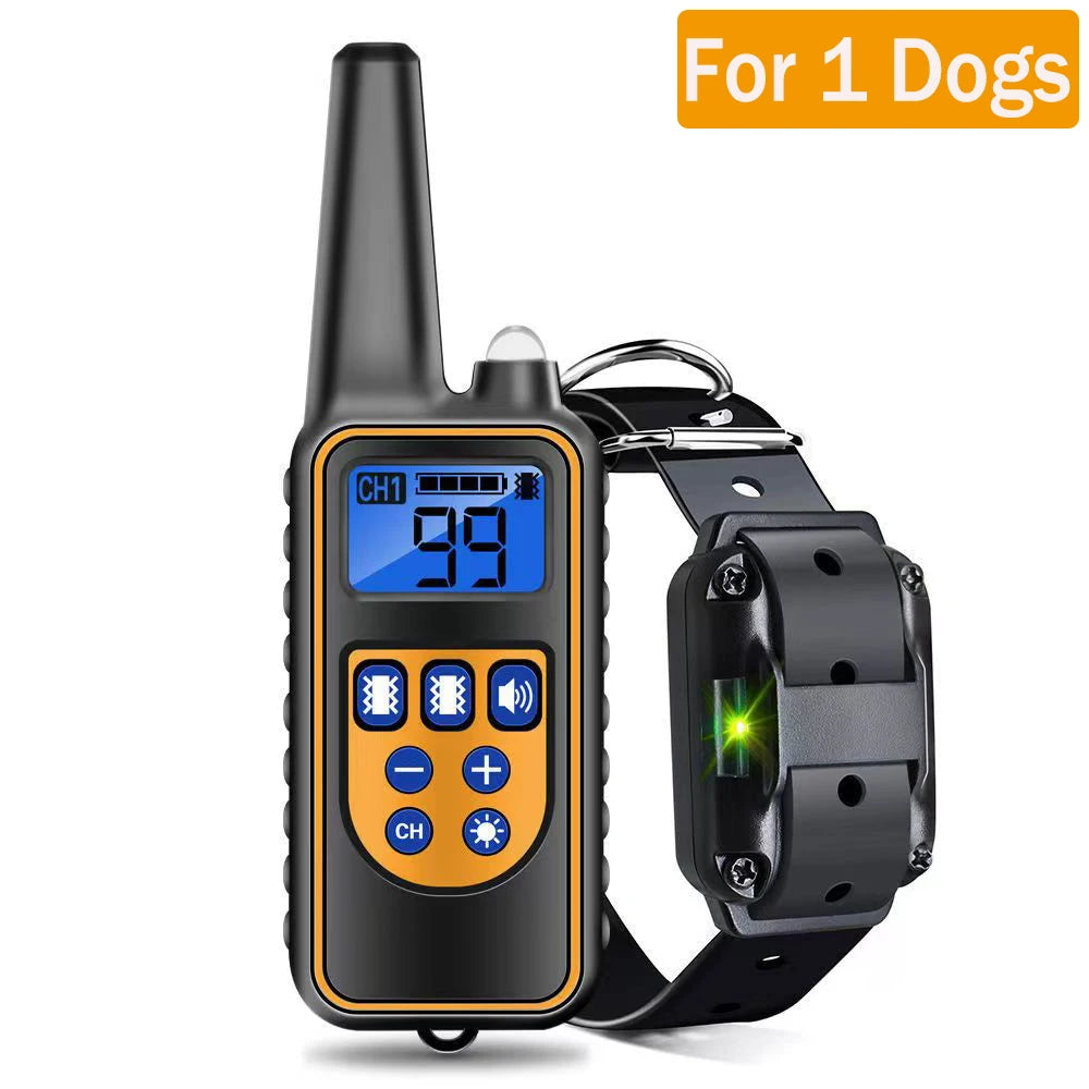 Electric Dog Training Collar Waterproof Dog Bark Collar Pet With Remote Control Rechargeable Anti Barking Device All Size Dogs