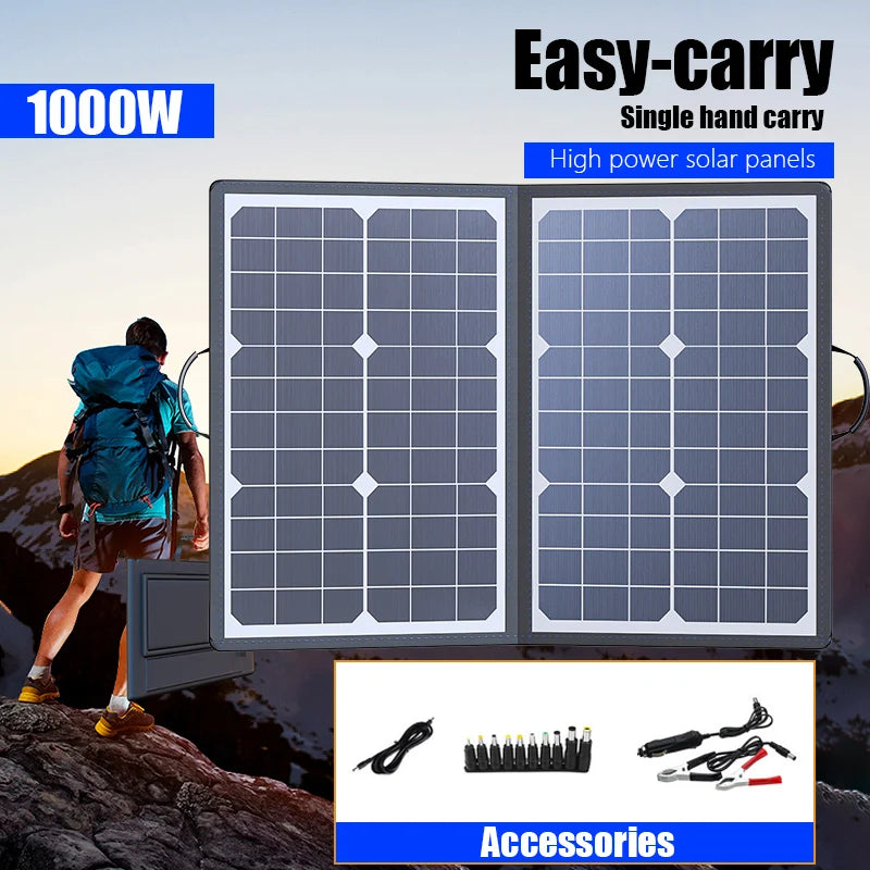 Solar Panel Kit Complete Camping 1000W Portable Charger 18V for Car Boat Caravan