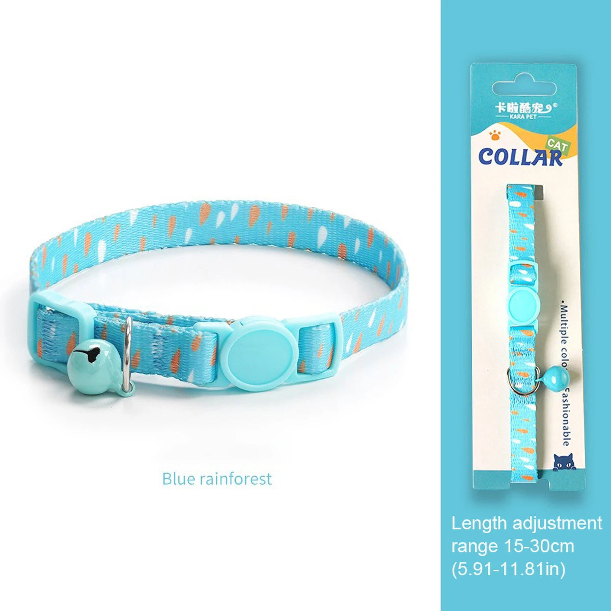 Cute Cat Weaving Necklace with Small Bell Design Anti-Suffocation Cat Collar Adjustable 15-30cm Comfortable Soft nylon material