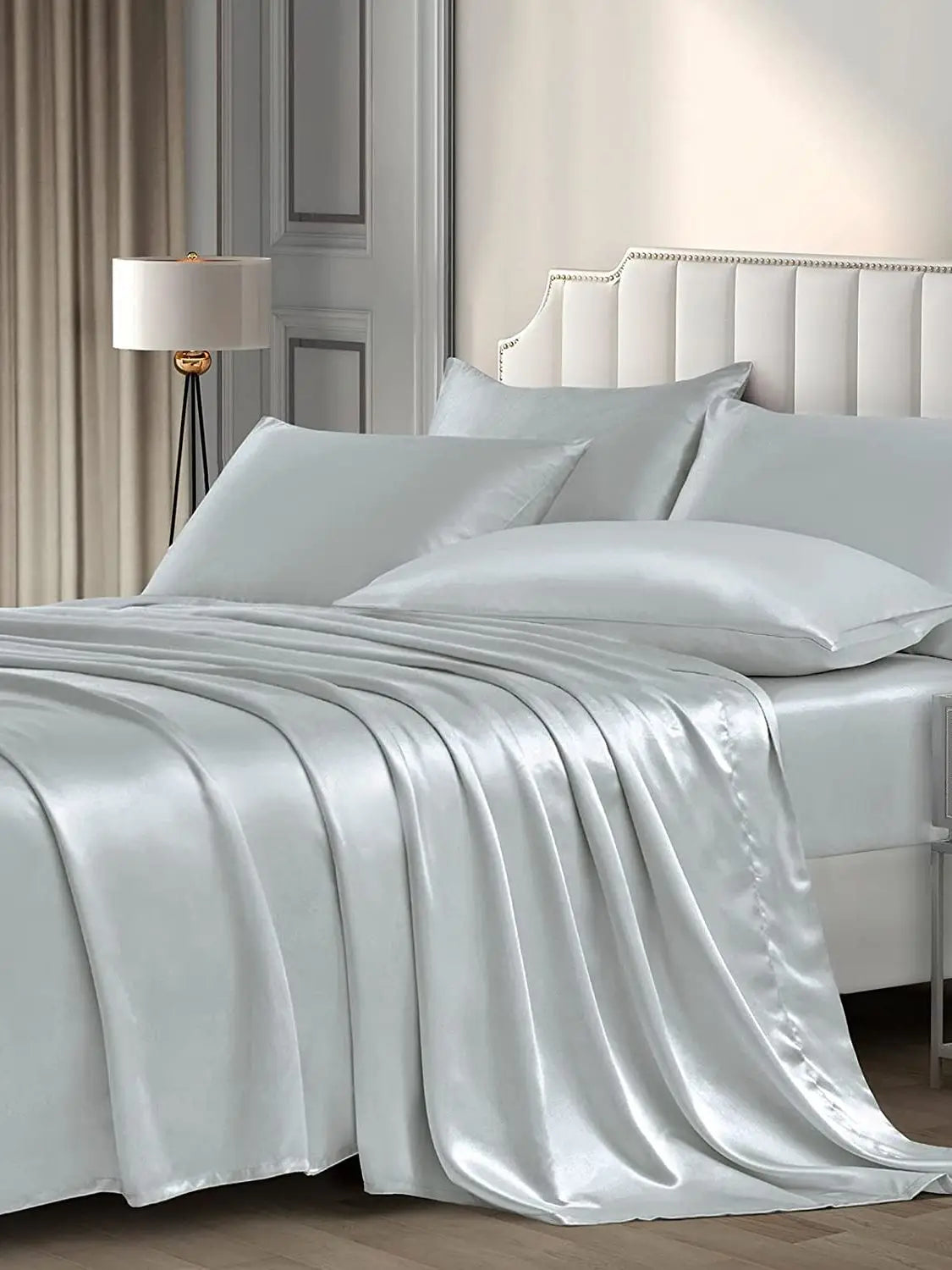 JuwenSilk Silky Stain Pillowcase Natural Mulberry Silk Standard Queen